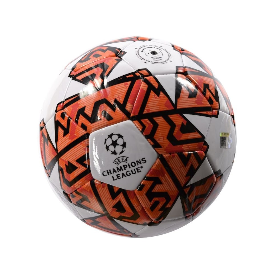 image 1 of UEFA Champions League Patterned Football | White | White/Orange/Black | 5 | 1