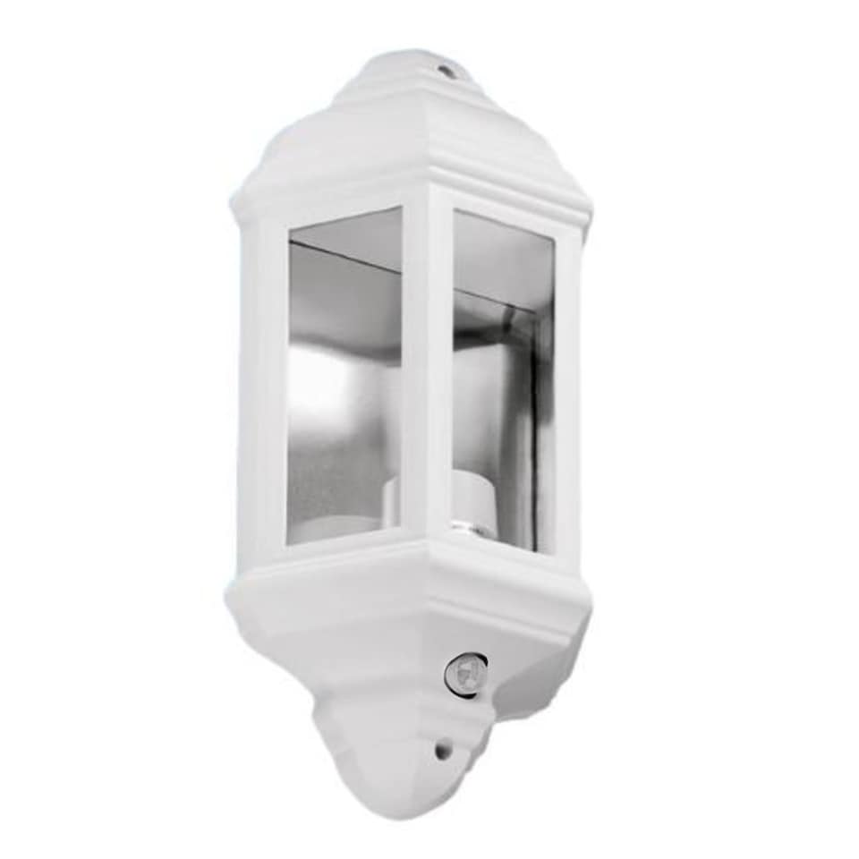 Eterna PIRHL60WH Half Lantern Outdoor Light with PIR Movement Sensor