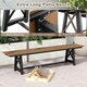 image 9 of COSTWAY Patio 183cm Extra Long Bench Outdoor Backless Bench Brown