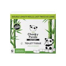 Double-Length Bamboo Toilet Paper White | Size: 48 Rolls