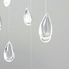 ValueLights Pair Of Children's Cloud And Rain Drops Ceiling Pendant Nursery Lamp Shades