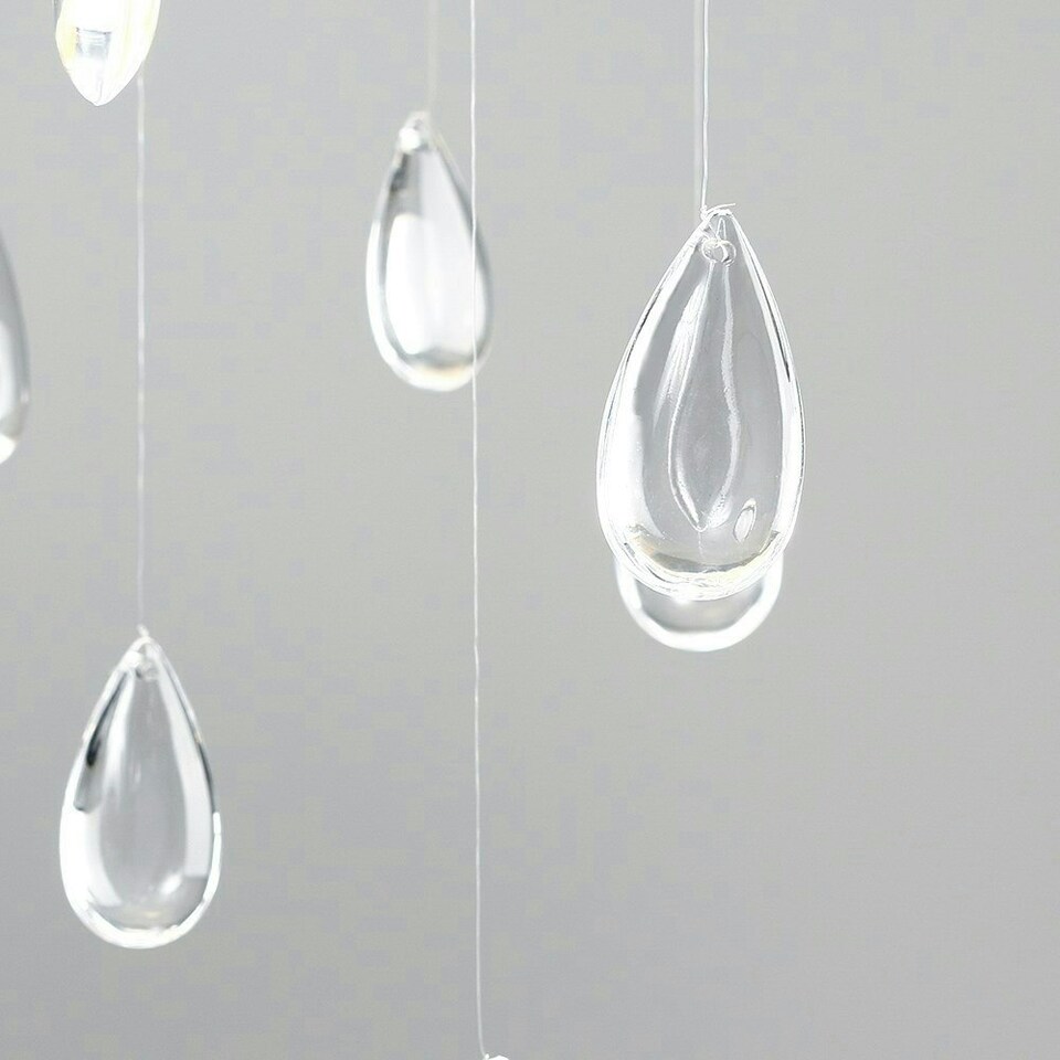 image 1 of ValueLights Pair Of Children's Cloud And Rain Drops Ceiling Pendant Nursery Lamp Shades