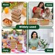 image 5 of ECONX 650ml Kraft Food Containers with Plastic Lids Rectangular Takeaway Food Box 50pc