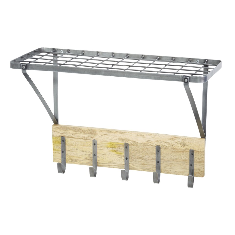 image 1 of KitchenCraft Wall Mounted Shelf Hooks