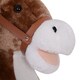 image 9 of HOMCOM Kids Children Plush Rocking Horse Wooden Base Ride On Toy Rocker with Handle Grip Traditional Toy Fun Gift for Age 3 Plus (Brown & White)