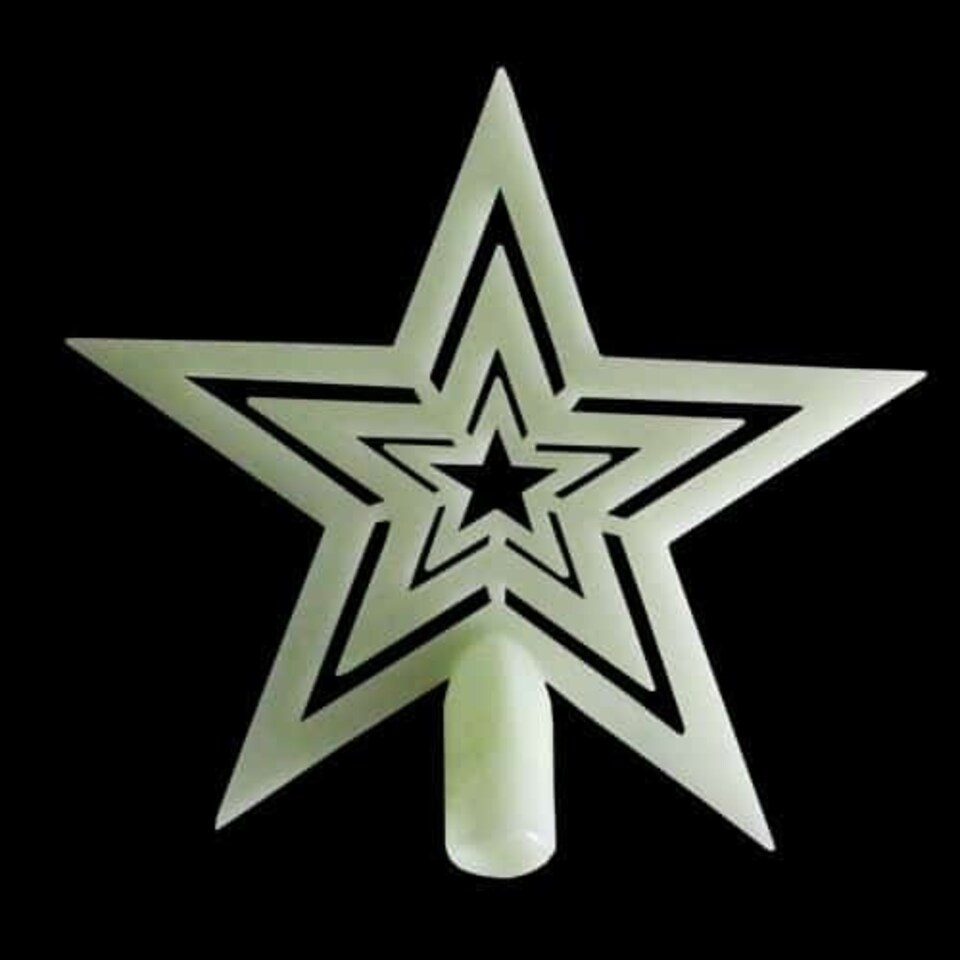 Glow In The Dark Christmas Tree Top Star 19cm