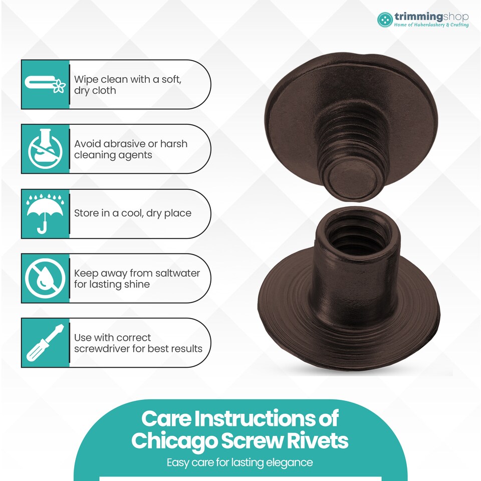 image 1 of 9x13MM Chicago Screw Rivets Flat Head for DIY Planner- 10 Pcs