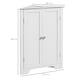 image 5 of kleankin Triangle Bathroom Cabinet, Corner Bathroom Storage Unit with Adjustable Shelf and Recessed Door, Free Standing, White