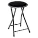 image 1 of Black Padded Folding Breakfast Kitchen Bar Stool Seat | Black