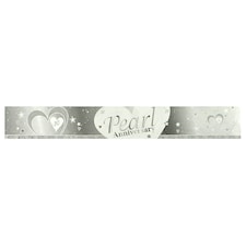 Creative Party 9 Foot Anniversary Foil Banner - Pearl - Silver - One Size