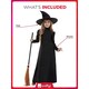 image 5 of Wicked Witch Girls Fancy Dress Costume Kids Large - Age 10-12