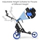 image 9 of COSTWAY 3 Wheel Golf Push Cart Folding Golf Holder Blue