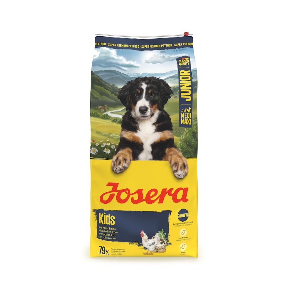 image 1 of Josera Junior Kids complete puppy food | Gluten-free | Medium & large breeds | Lots of meat | Optimal development | Omega 3 from Salmon Oil | 12.5kg