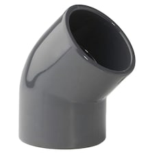 1.25in Grey PVC 45 Deg Elbow P P 15 Bar