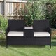 image 6 of Outsunny Rattan Chair Garden Furniture Patio Companion Love Seat Table 
