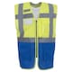 image 1 of Yoko Unisex Adult Hi-Vis Vest - Yellow/Royal Blue - M