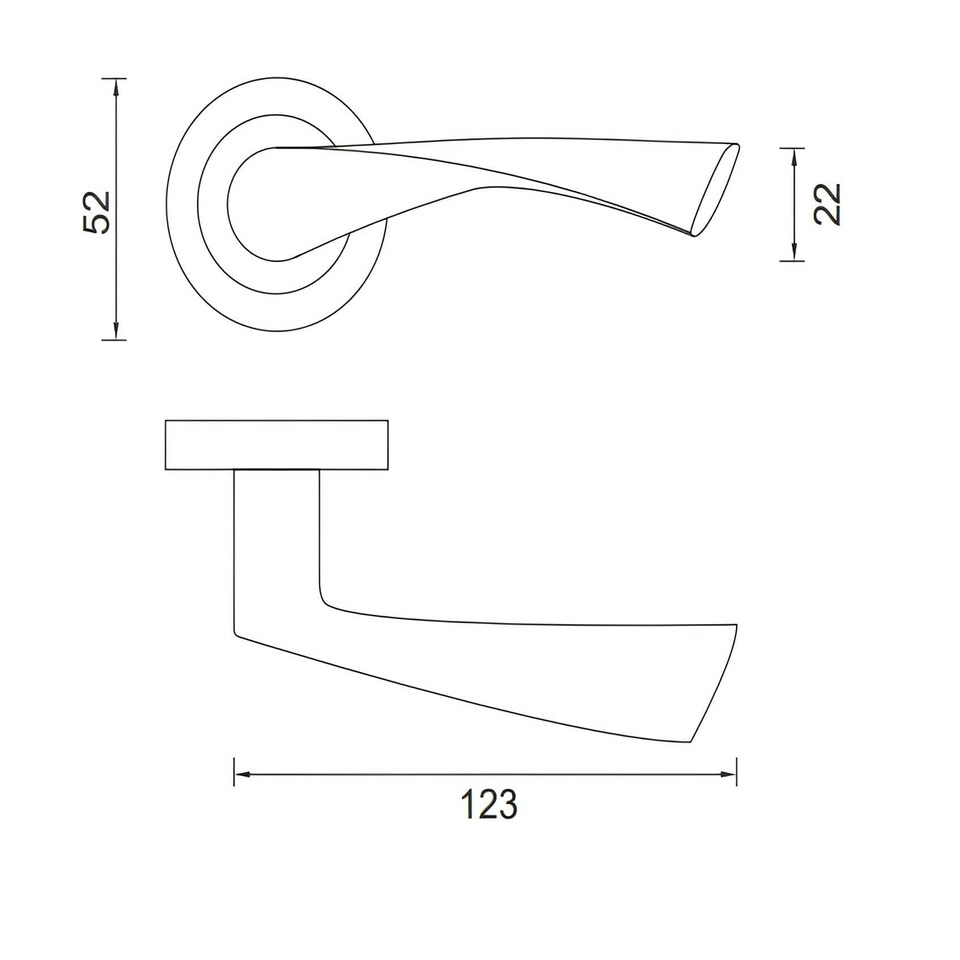 image 1 of Golden Grace 4 Pairs Astrid Design Classic Door Handles in Polished Chrome Finish Chrome