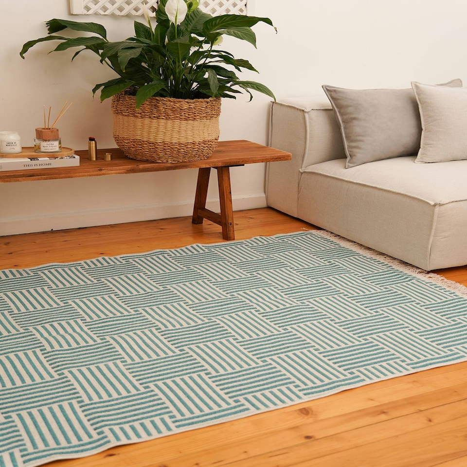 image 1 of Line Collection Kilim Rug - 180 x 120 cm