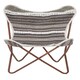 image 1 of Cefena Grey And White Butterfly Chair Multi