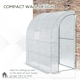 image 4 of Outsunny Walk-In Lean to Wall Greenhouse w/Window&Door White