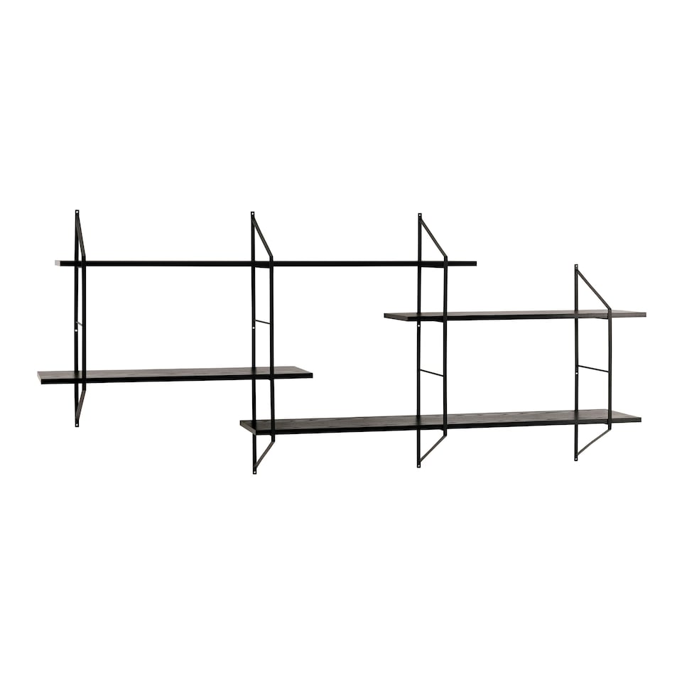 image 1 of Belfast Wall Unit with 4 shelves in Black