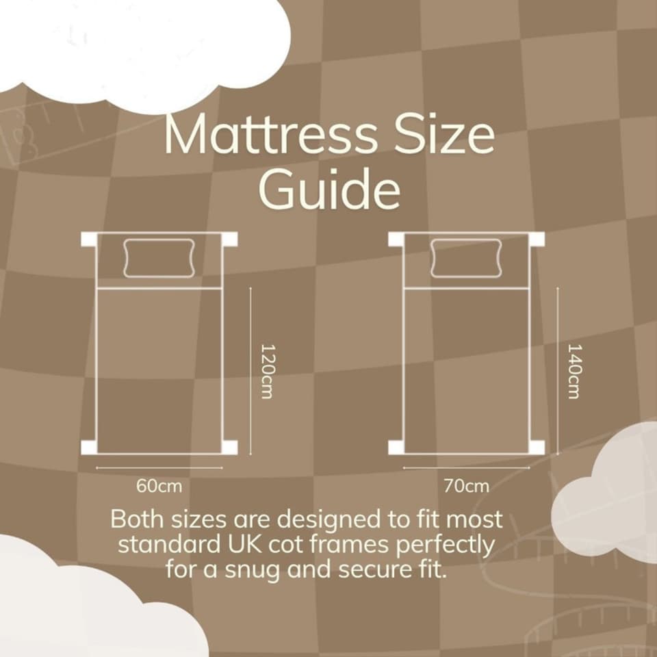 image 1 of Opulent Home Cot Bed Mattress Waterproof Anti-Allergy Baby Mattress Cover for Newborns - White