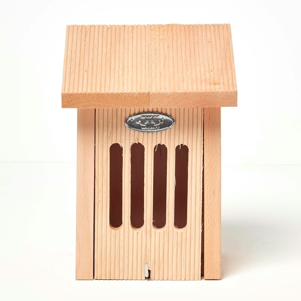 image 1 of Homescapes Real Alder Wood Butterfly House Multi