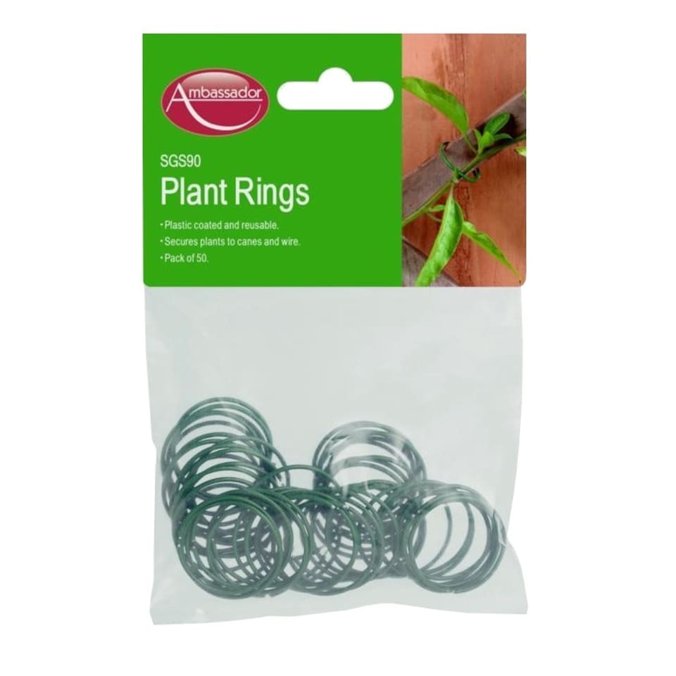 image 1 of Ambassador Coated Plant Rings (Pack of 50) - Green - One Size