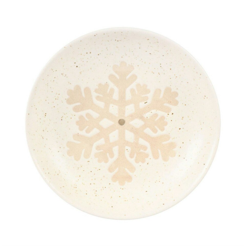 image 1 of Something Different Snowflake Incense Holder - Off White - One Size
