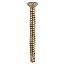 Timco - Window Fabrication Screws - Countersunk - PH - Self-Tapping - Self-Drilling Point - Yellow (Size 3.9 x 45 - 500 Pieces)