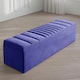 image 1 of Safar 90cm Large Ottoman Storage Box - Naples Shoes Bench - Blue Lined Upholstery Blanket Storage Box