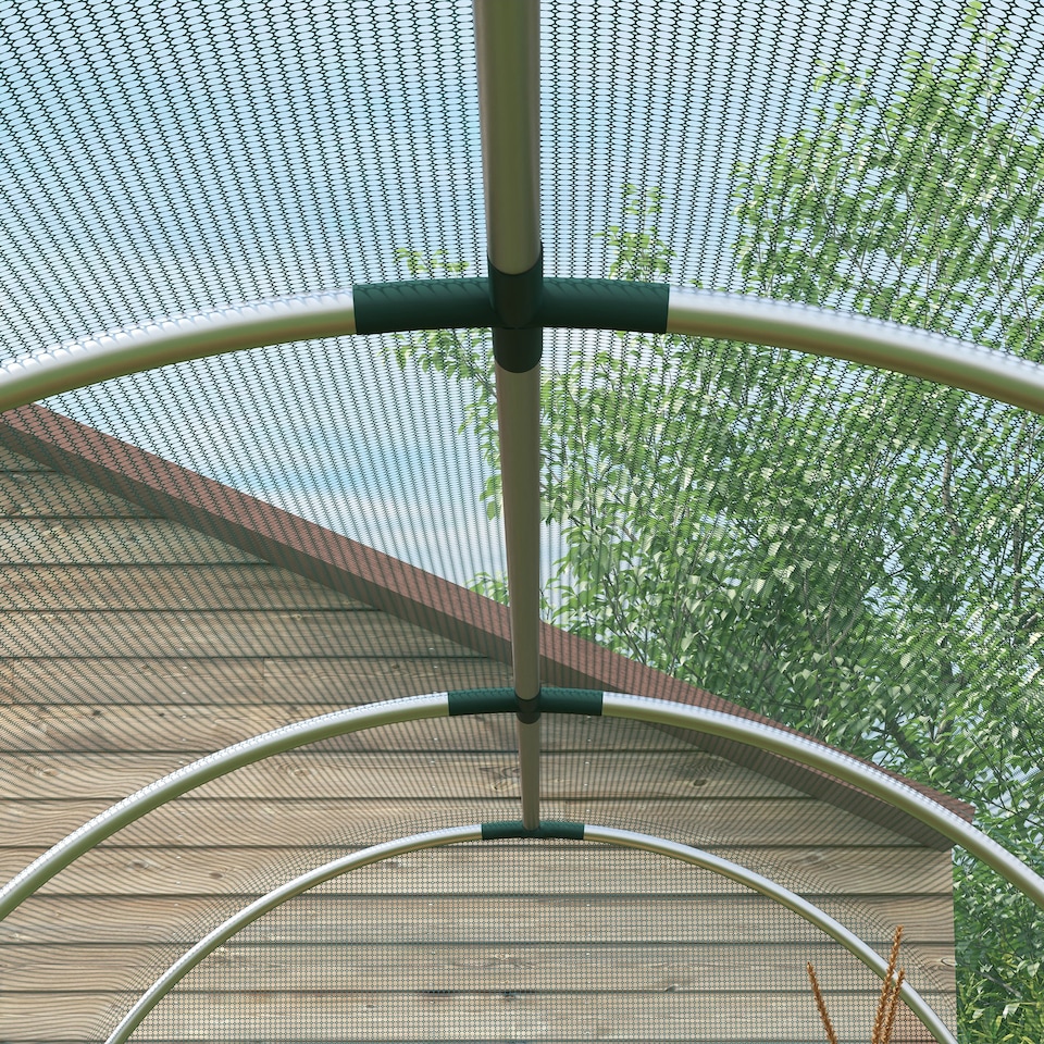image 1 of Outsunny Fruit Cage, Plant Protection Tent, 1.2 x 3.6 x 1.9m, Green