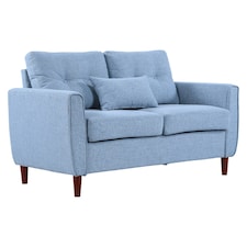 HOMCOM Modern Chic Loveseat w/ Armrest Spring Padding for Home Office