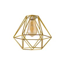 ValueLights Modern Geometric Gold Metal Basket Cage Ceiling Pendant Light Shade