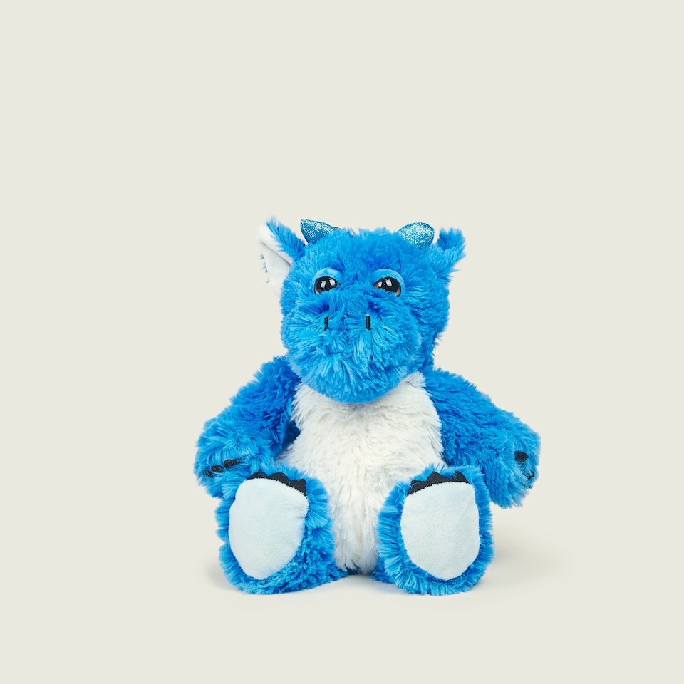 image 1 of Warmies Junior Plush Blue Dragon MEDIUM