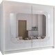 image 4 of Modern Sliding Mirror Wardrobe 150/203cm White/Black/Grey/Walnut Grey | 203cm