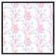 image 2 of Pink & blue flower design (Picture Frame) White | XS
