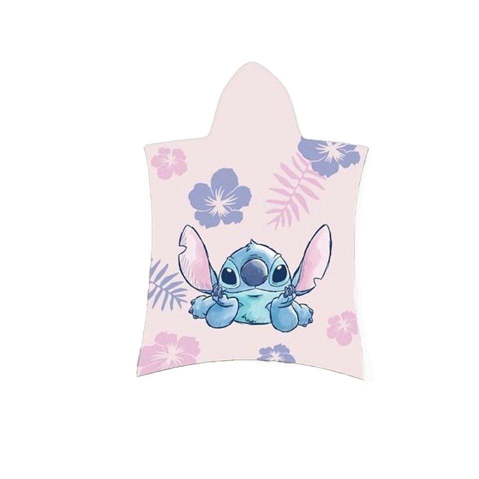 image 1 of Lilo & Stitch Childrens/Kids Stitch Hooded Towel - Pink - One Size Pink | One size