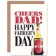 image 1 of Cheers Best Fathers Day Beer Bottle Fathers Day Dad Card