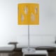 image 6 of Chrome Stick Table Lamp with Ochre Cut Out Shade | Chrome | Yellow | Medium | 1
