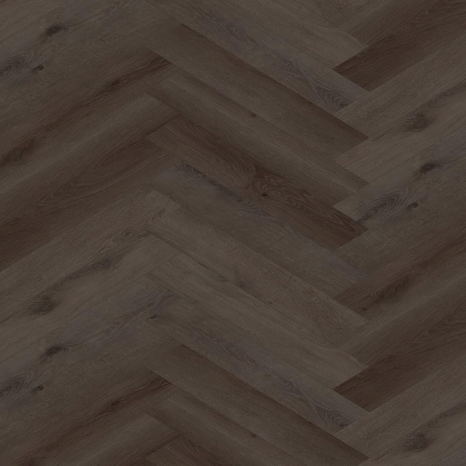 image 1 of Allo LH Arctic Oak 8mm SPC Click LVT Flooring Herringbone Wood Effect, For Commercial Use | Brown | Arctic | Coverage per Pack: 1.75m² | 1