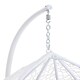image 4 of Interiors by Premier Cut Out Sides White Hanging Chair with Round Base, Comfortable Seating Swing Chair, Easy to Clean Chair