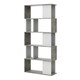 image 3 of Maze Open Bookcase 4 Shelves in Concrete and White