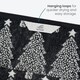 image 5 of Pack of 2 Monochrome Christmas Tree Hand Towels 50 x 80cm - 100% Cotton White | 2 x Christmas Tree Hand Towels (Black & White) | One size