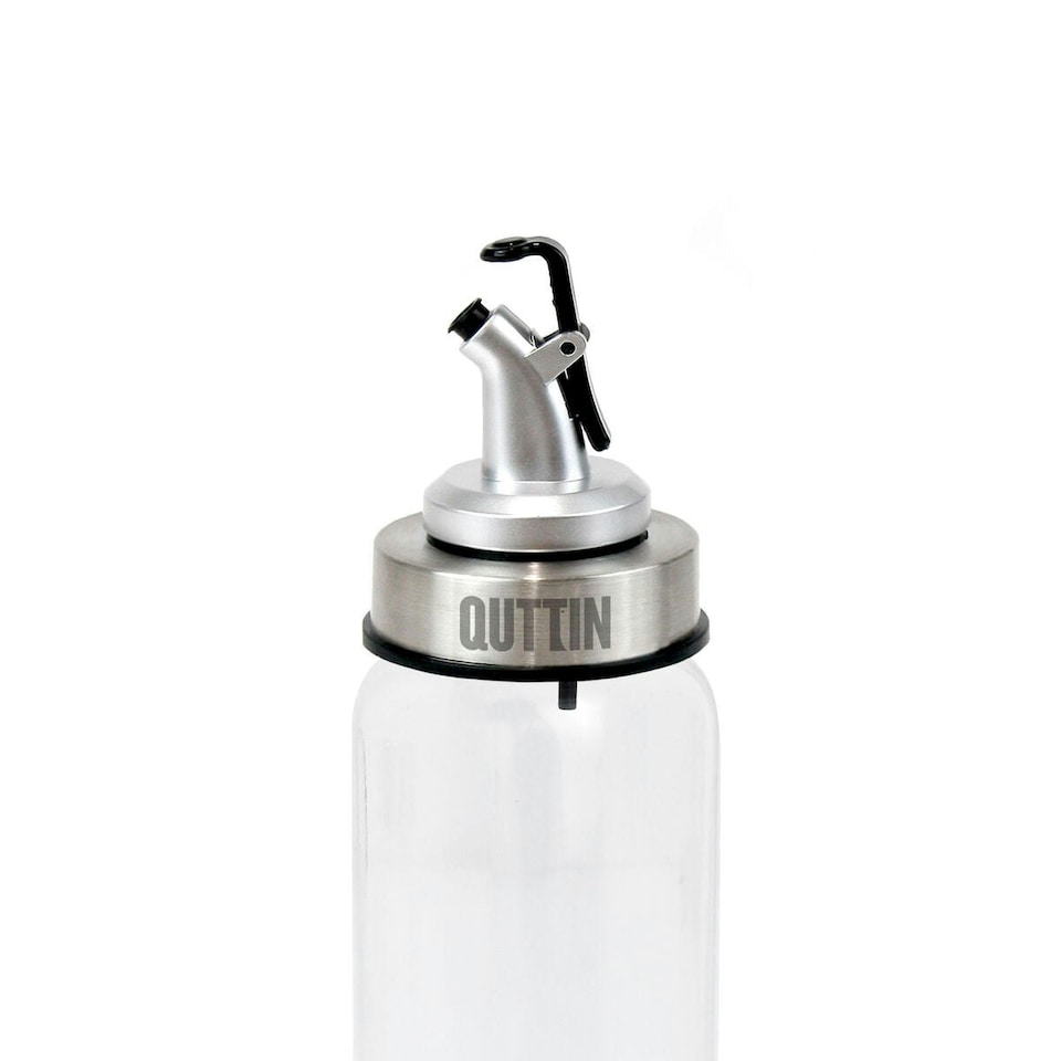 image 1 of Cruet Quttin Transparent Silver Glass 0,5 L 6 x 6 x 26 cm (12 Units)