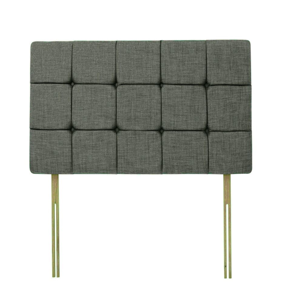 Pearl Charcoal Linen Headboard King Size N/A