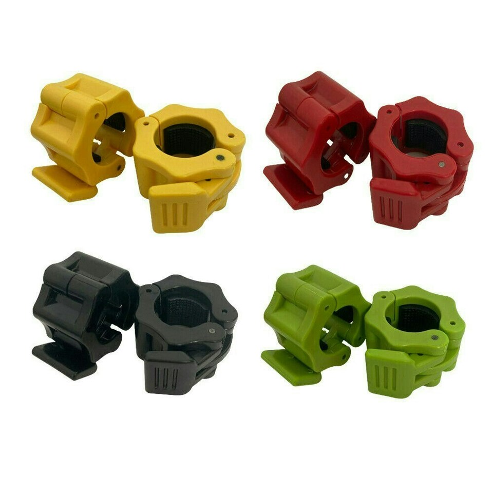 image 1 of Quick Release Barbell Collars 1" 25mm Lock Jaw Clamps