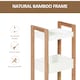 image 3 of HOMCOM 3-Tier Bathroom Rack Storage Shelf Bamboo Organiser Shower Tower for Narrow Place
