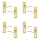 image 1 of Polished Brass URFIC Porto Lever Door Handles | Multi | Keyhole | 4