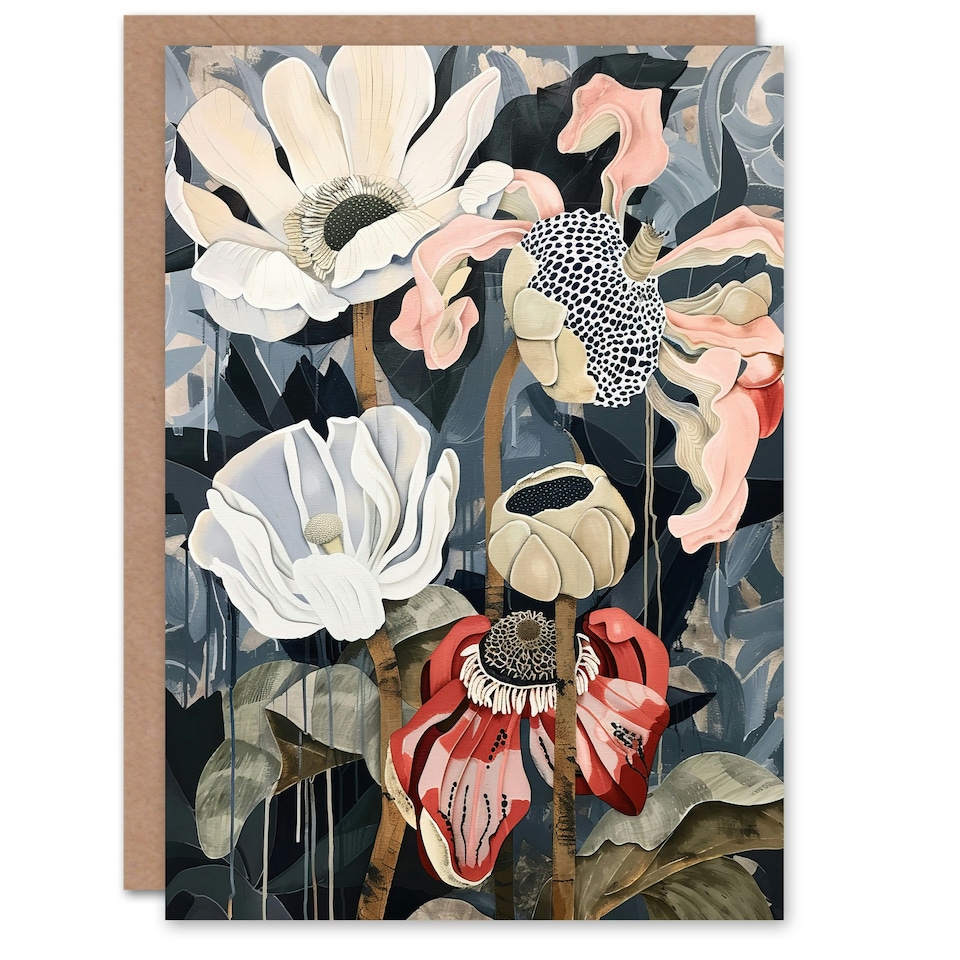 image 1 of Anemone Flowers After Storm Floral Woman Her Birthday Card